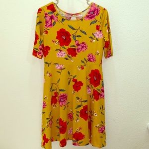 Old Navy Multi colored Flower Dress Girls Size 14